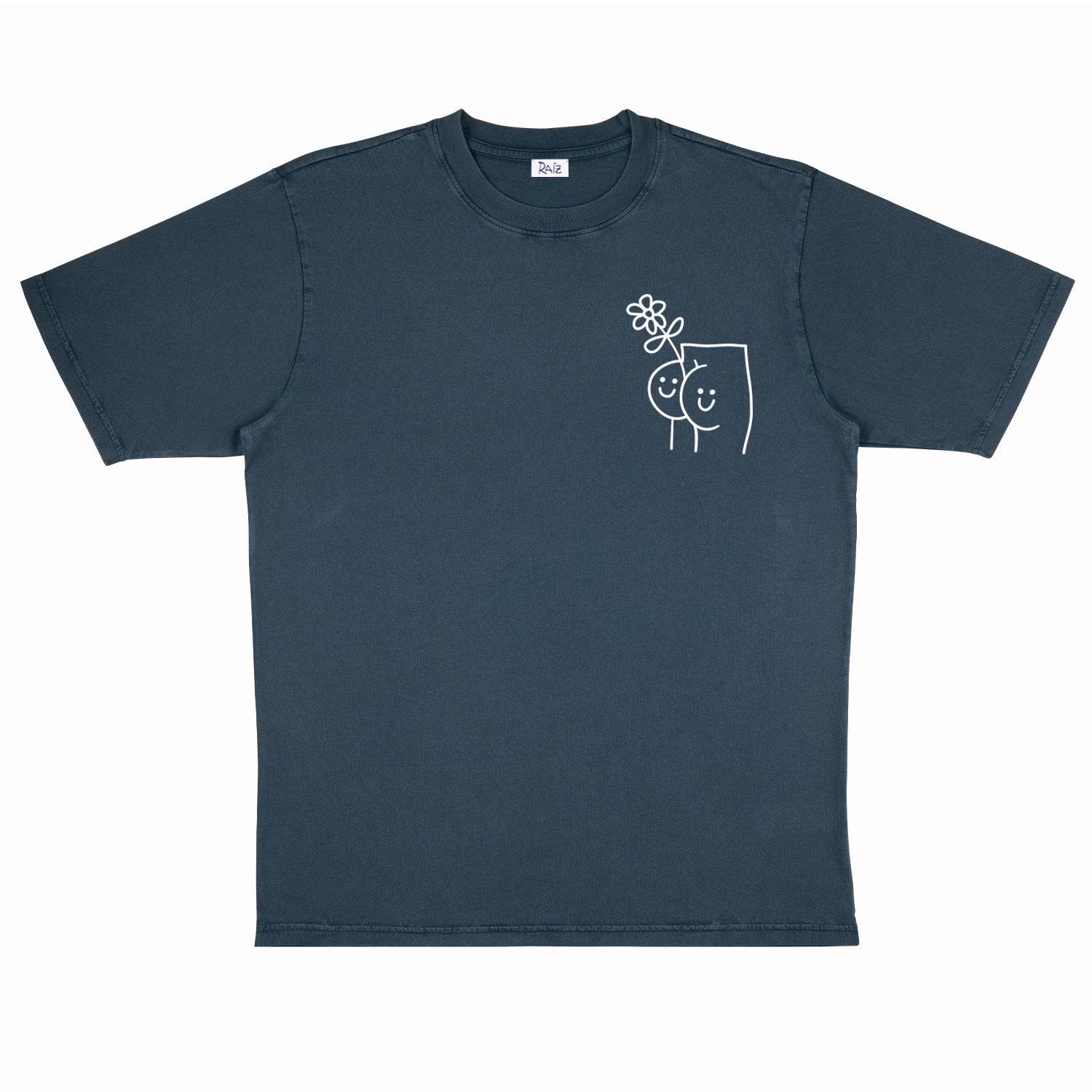 FLORERO WASHED BLUE T-SHIRT