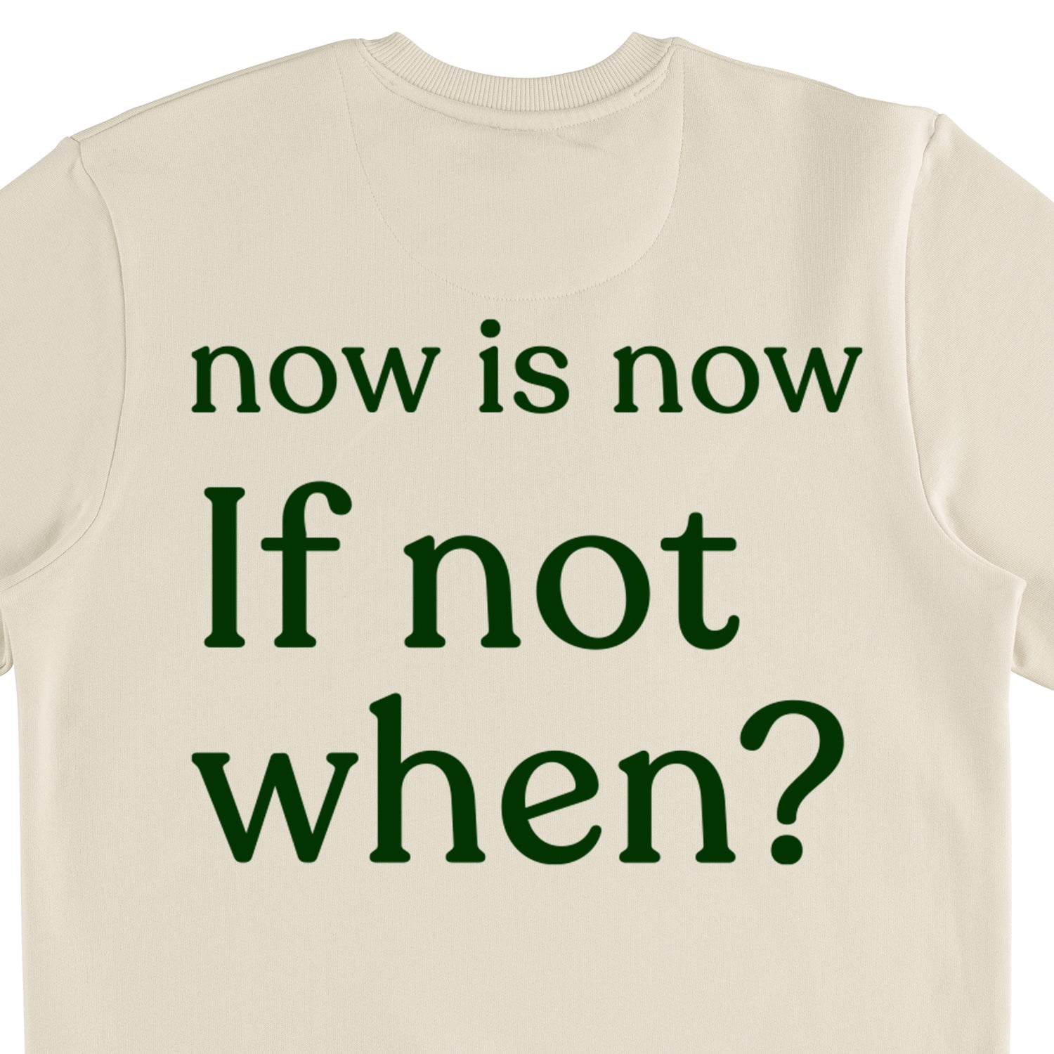 NOW IS NOW SWEATSHIRT
